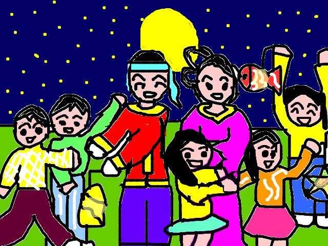 Vẽ chủ đề trung thu