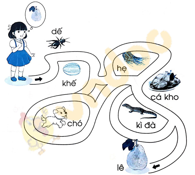Giải Vở bài tập Tiếng Việt lớp 1 trang 10, 11, 12 Chủ đề 3: Đi chợ