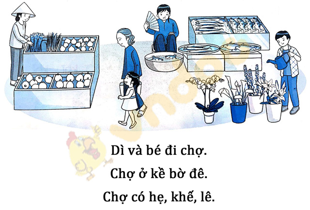 Giải Vở bài tập Tiếng Việt lớp 1 trang 10, 11, 12 Chủ đề 3: Đi chợ