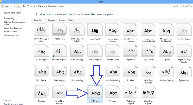 Hướng dẫn cài đặt font chữ lớp 1