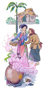 Viết đoạn văn tả ngoại hình nàng tiên ốc