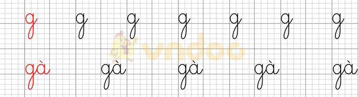 Giải Bài tập Tiếng Việt lớp 1 trang 44 Bài 3: G g gh