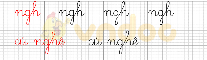 Giải Bài tập Tiếng Việt lớp 1 trang 46 Bài 4: ng ngh