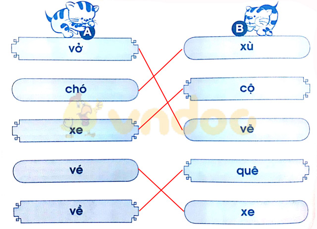 Giải Vở bài tập Tiếng Việt lớp 1 trang 26 Bài 27: V v X x