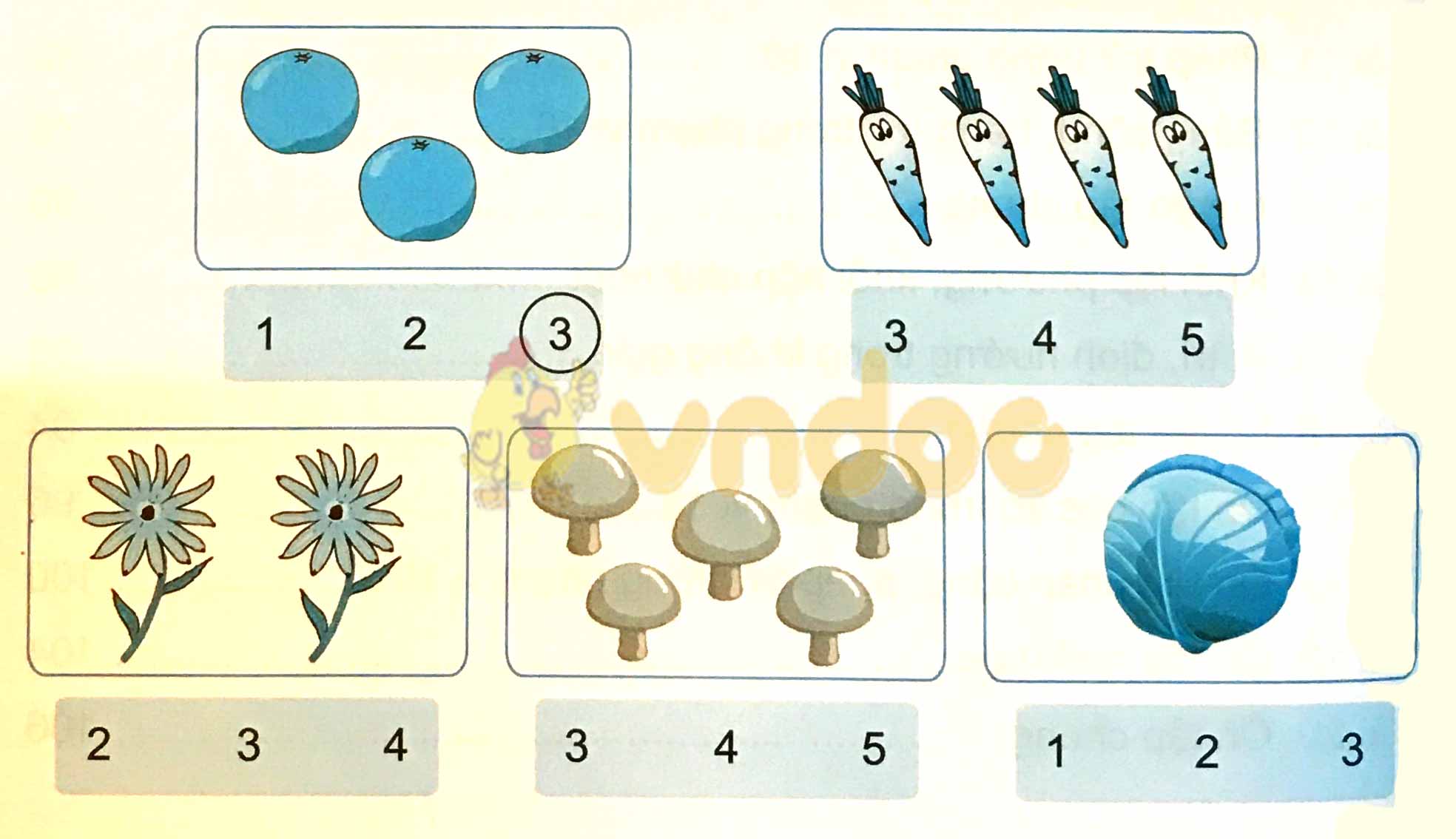 Giải vở bài tập Toán lớp 1 trang 4 sách Kết nối tri thức với cuộc sống