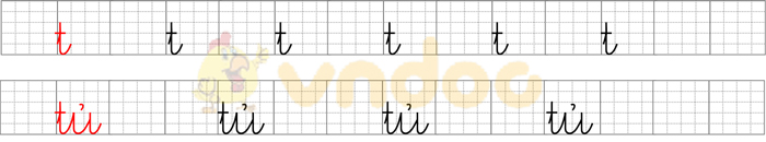 Giải Bài tập Tiếng Việt lớp 1 trang 50 Bài 1: T t Th th