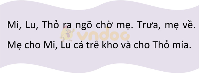 Giải Bài tập Tiếng Việt lớp 1 trang 58 Bài 5: Ôn tập và kể chuyện
