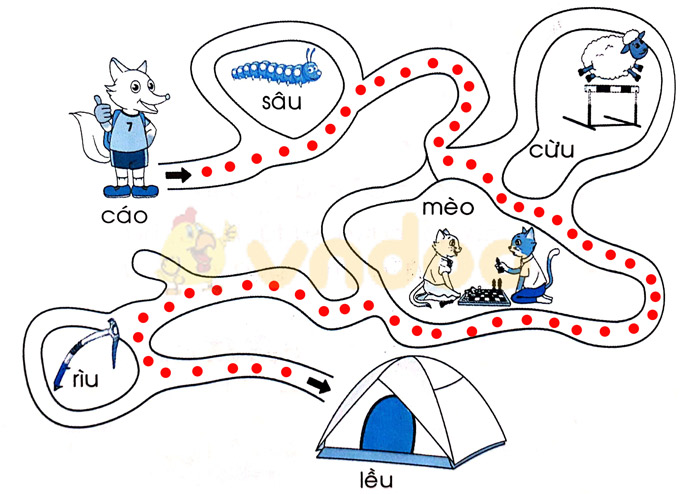 Giải Vở bài tập Tiếng Việt lớp 1 trang 22, 23, 24, 25 Chủ đề 7: Thể thao