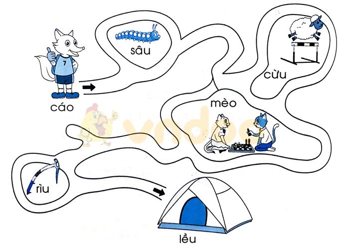 Giải Vở bài tập Tiếng Việt lớp 1 trang 22, 23, 24, 25 Chủ đề 7: Thể thao