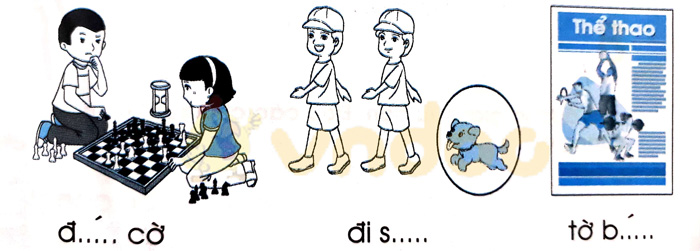 Giải Vở bài tập Tiếng Việt lớp 1 trang 22, 23, 24, 25 Chủ đề 7: Thể thao