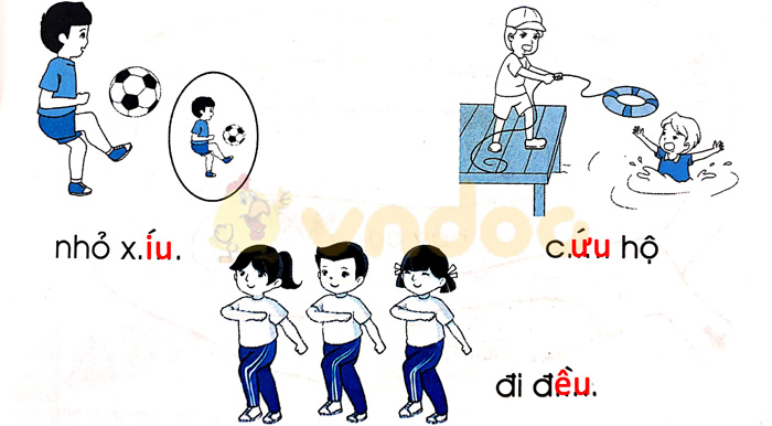 Giải Vở bài tập Tiếng Việt lớp 1 trang 22, 23, 24, 25 Chủ đề 7: Thể thao