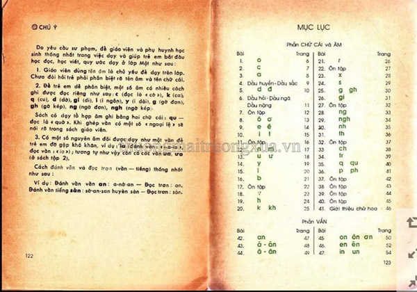 Tiếng Việt 1 sách cũ