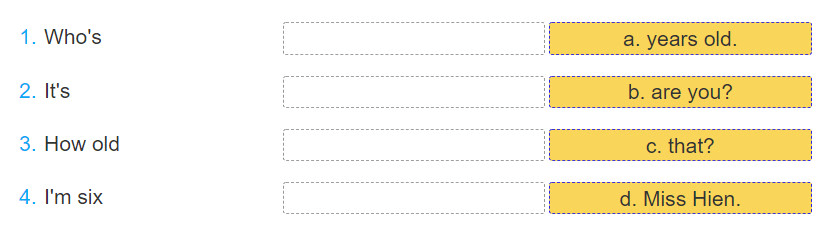Giải bài tập SBT tiếng Anh lớp 3 Unit 4: How old are you?