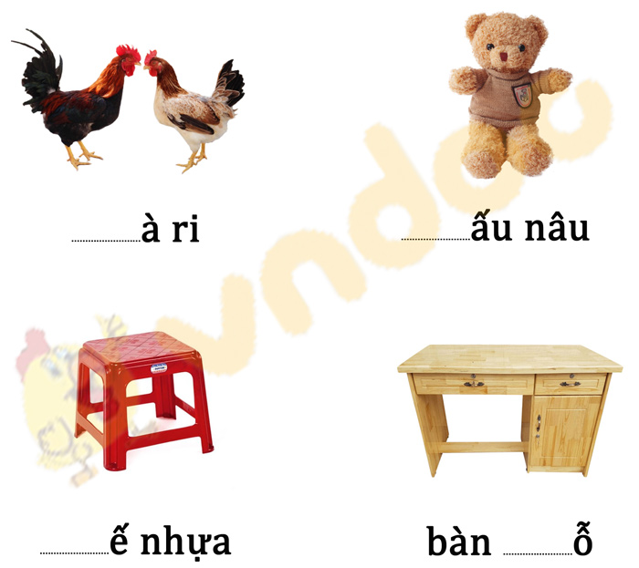 Đề thi giữa kì 1 lớp 1 môn Tiếng Việt năm 2020 sách Chân trời - Đề 2