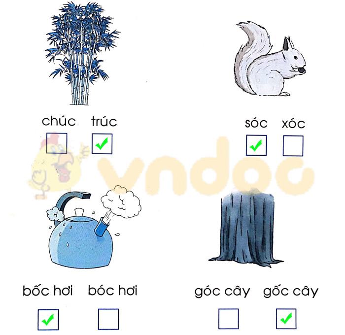 Giải Vở bài tập Tiếng Việt lớp 1 trang 30, 31, 32, 33 Chủ đề 9: Vui học