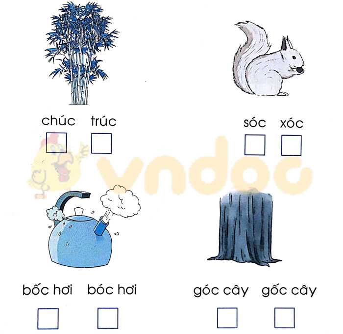 Giải Vở bài tập Tiếng Việt lớp 1 trang 30, 31, 32, 33 Chủ đề 9: Vui học