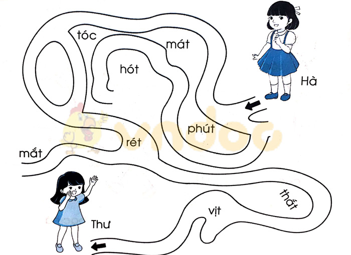 Giải Vở bài tập Tiếng Việt lớp 1 trang 34, 35, 36 Chủ đề 10: Ngày chủ nhật