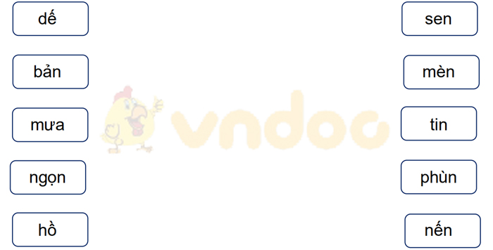 Giải Vở bài tập Tiếng Việt lớp 1 trang 32 Bài 33: en ên in un