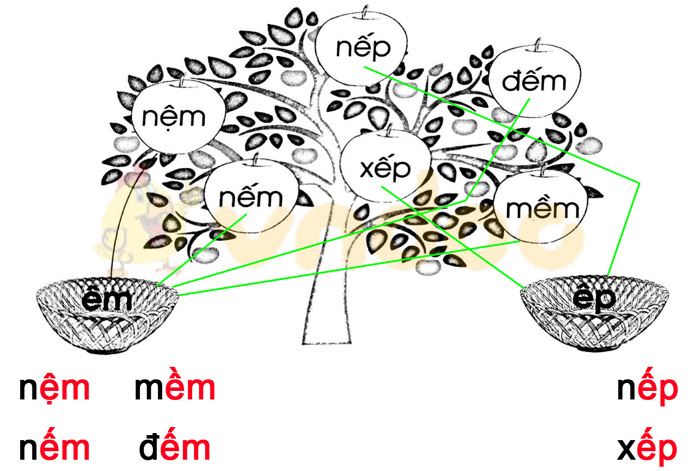Giải Vở bài tập Tiếng Việt lớp 1 trang 31 Bài 42: êm, êp