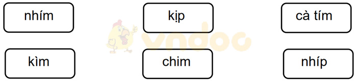 Giải Vở bài tập Tiếng Việt lớp 1 trang 32 Bài 43: im, ip