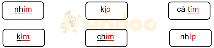 Giải Vở bài tập Tiếng Việt lớp 1 trang 32 Bài 43: im, ip