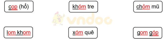 Giải Vở bài tập Tiếng Việt lớp 1 trang 34, 35 Bài 47: om, op