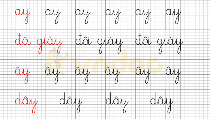 Giải bài tập Tiếng Việt 1 trang 86 Chủ đề 8 Bài 4: ay ây