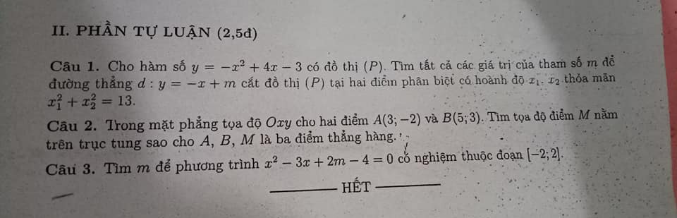 Đề thi giữa học kì 1 lớp 10 môn Toán Trường THPT Cầm Bá Thước, Thanh Hóa năm 2020 - 2021