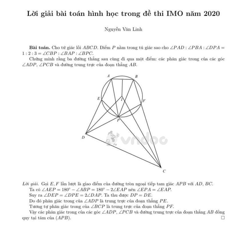 Đề thi Olympic Toán quốc tế (IMO) năm 2020