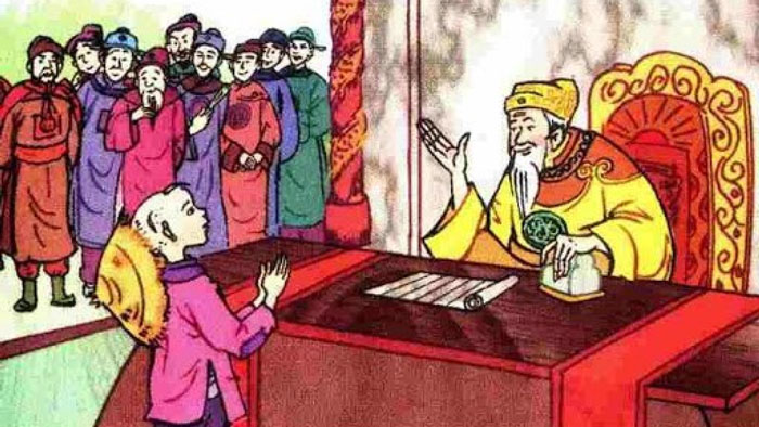 Bài văn mẫu kể lại truyện cổ tích Em bé thông minh bằng lời văn của em