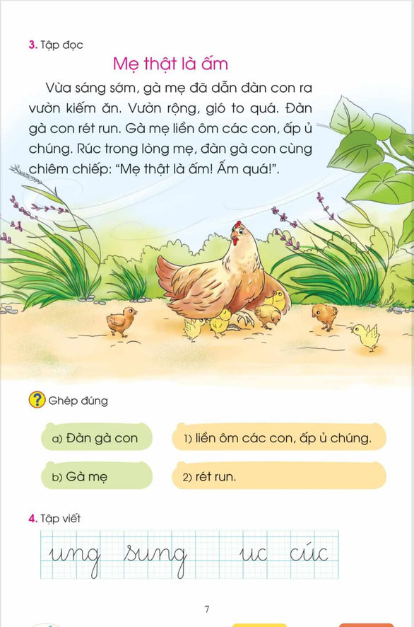 Điều chỉnh sách giáo khoa Tiếng Việt lớp 1 mới