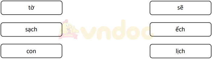 Giải Vở bài tập Tiếng Việt lớp 1 trang 52 Bài 58: ach êch ich