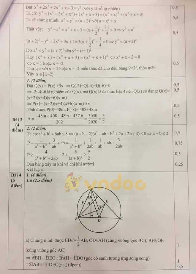 Đề thi chọn học sinh giỏi lớp 9 môn Toán Phòng GD&ĐT Thanh Oai năm 2020 - 2021