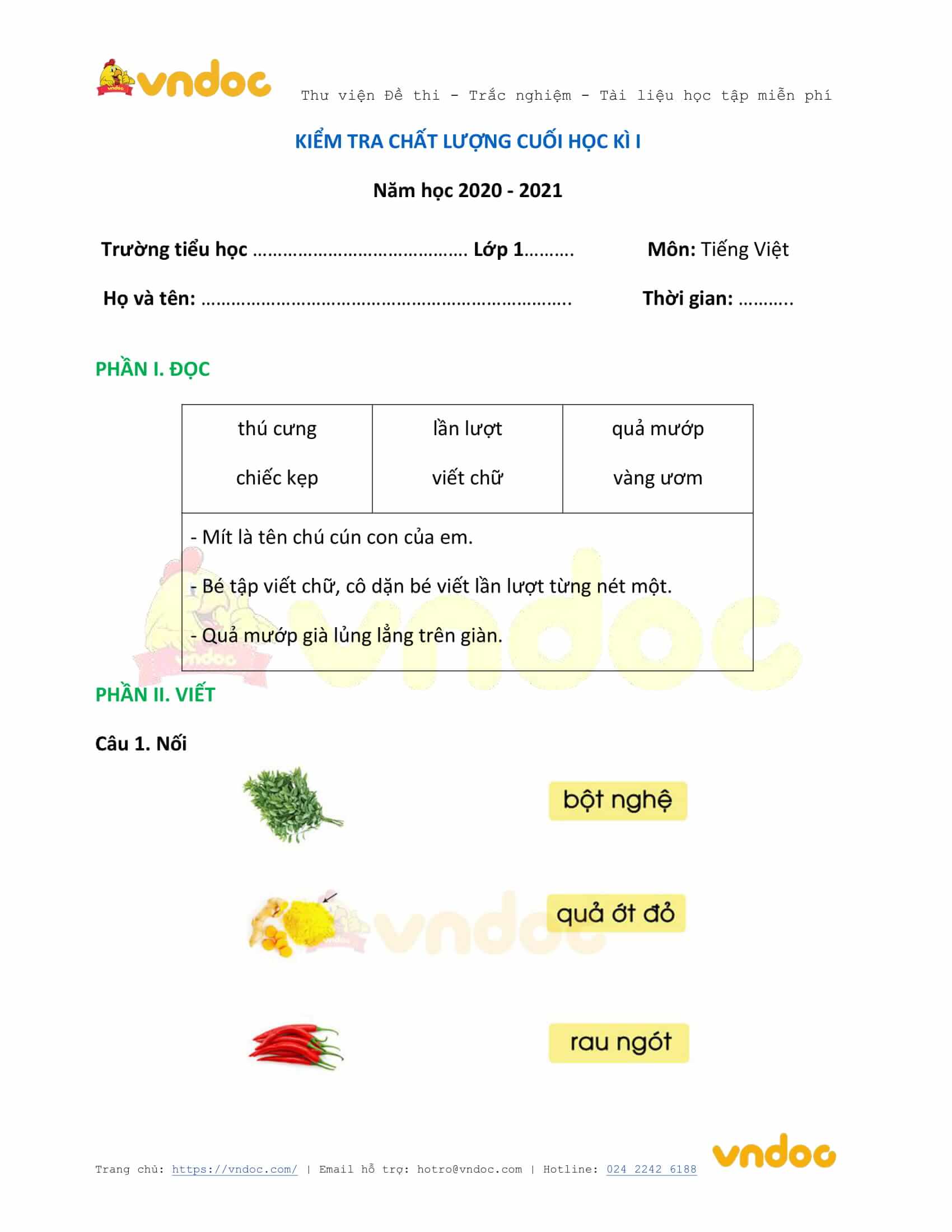 de thi hoc ki 1 lop 1 mon tieng viet nam 2020 2021 sach canh dieu de 3 a*240739