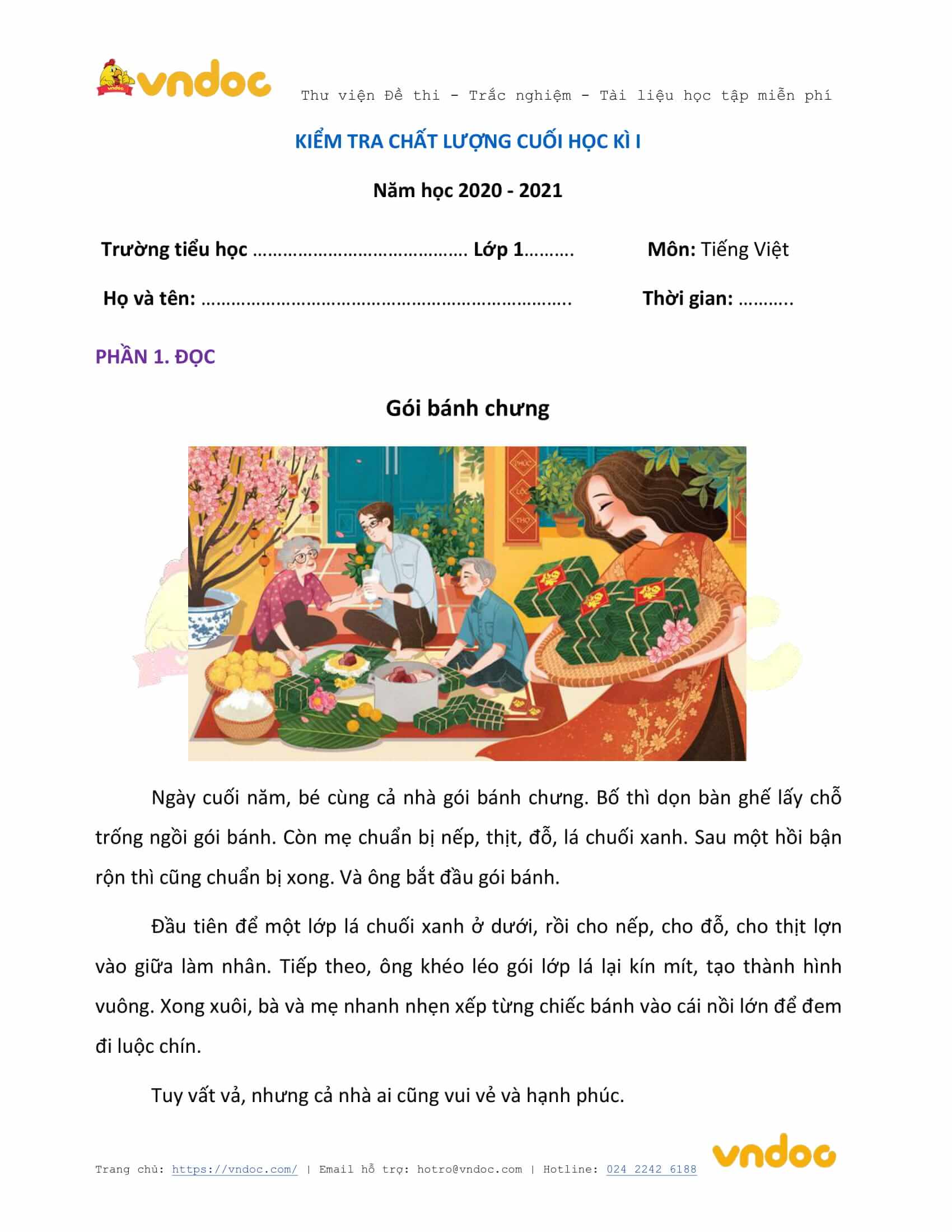 de thi hoc ki 1 lop 1 mon tieng viet nam 2020 2021 sach ket noi de 3 a*240819