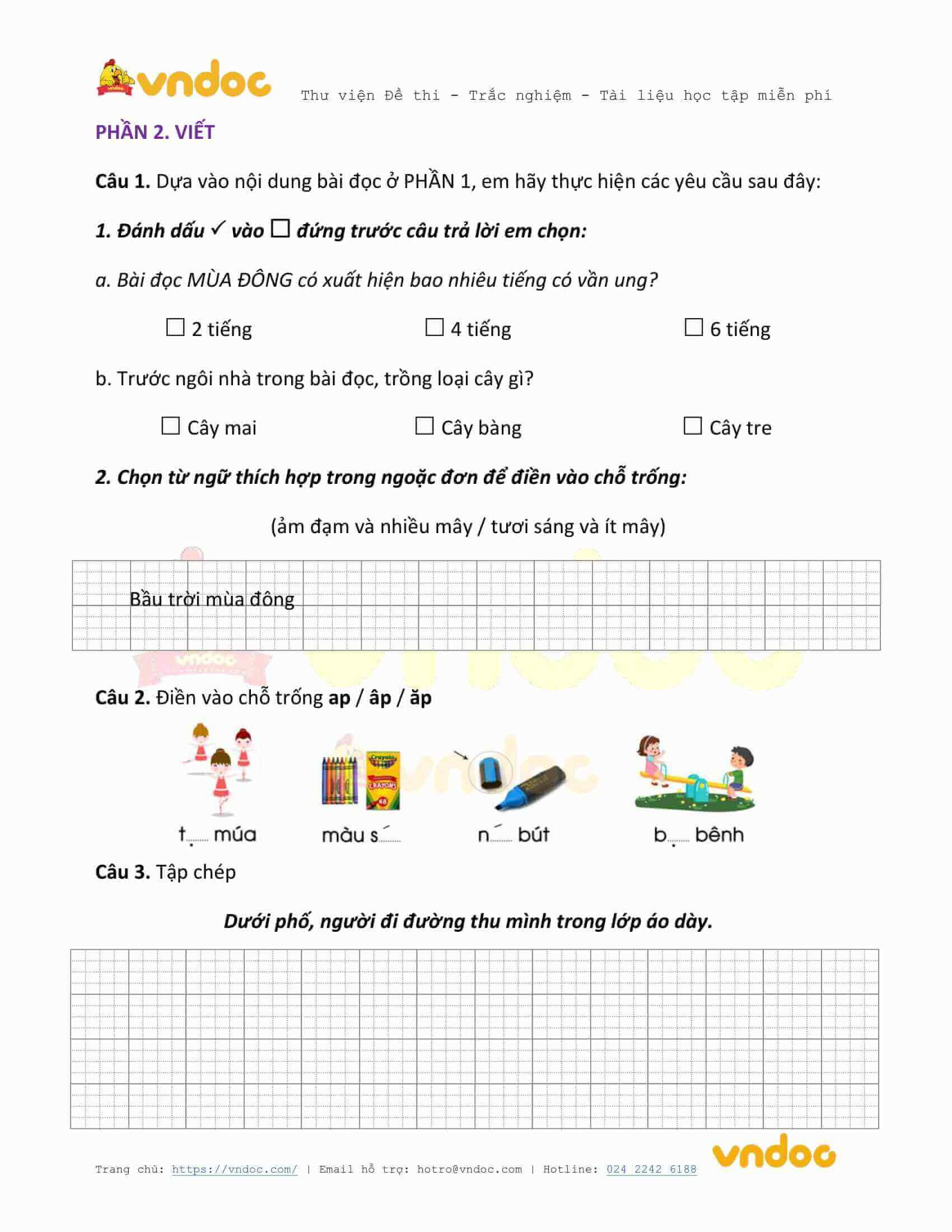 de thi hoc ki 1 lop 1 mon tieng viet nam 2020 2021 sach chan troi de 2 b*241358