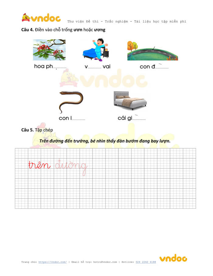 Phiếu bài tập cuối tuần Tiếng Việt lớp 1 Nâng cao - Tuần 15 - Phiếu 2