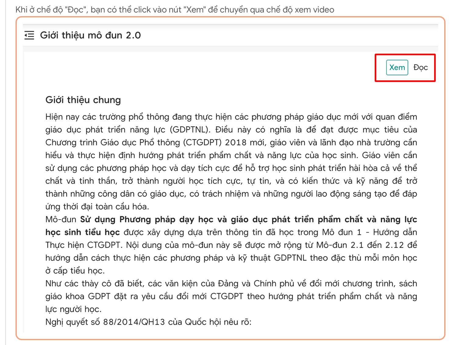 Hướng dẫn làm trắc nghiệm tập huấn mô đun 2