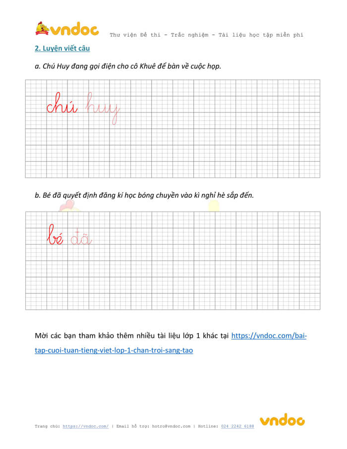 Phiếu chính tả lớp 1 tuần 16 sách Kết nối