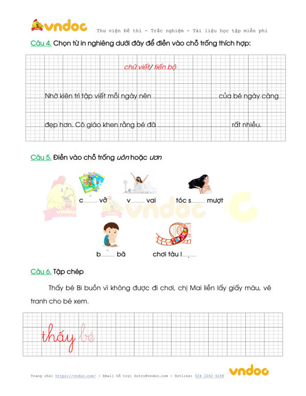 Phiếu bài tập cuối tuần Tiếng Việt lớp 1 Nâng cao - Tuần 16 - Số 2