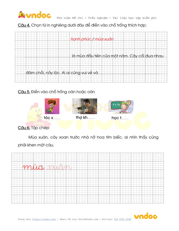 Phiếu bài tập cuối tuần Tiếng Việt lớp 1 Nâng cao - Tuần 16 - Phiếu 1