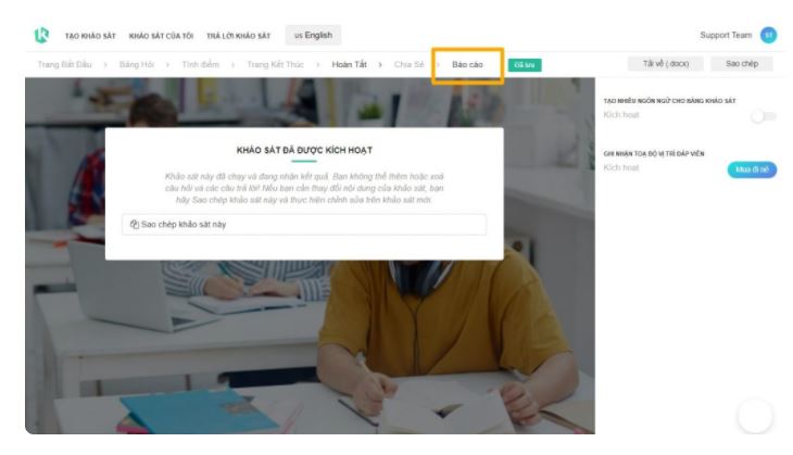 Bước 8: Xem kết quả và thống kê điểm của học sinh/sinh viên.