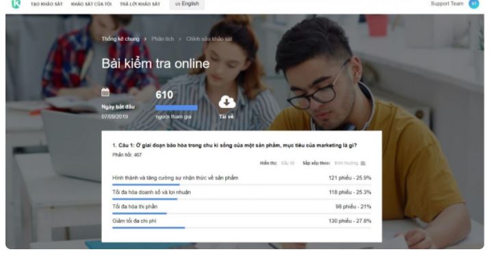 Hướng dẫn tạo bài kiểm tra trắc nghiệm online