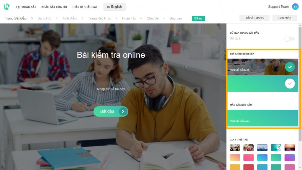 Hướng dẫn tạo bài kiểm tra trắc nghiệm online