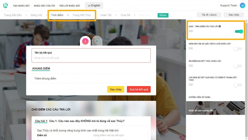 Hướng dẫn tạo bài kiểm tra trắc nghiệm online