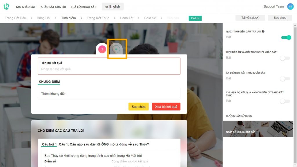 Hướng dẫn tạo bài kiểm tra trắc nghiệm online