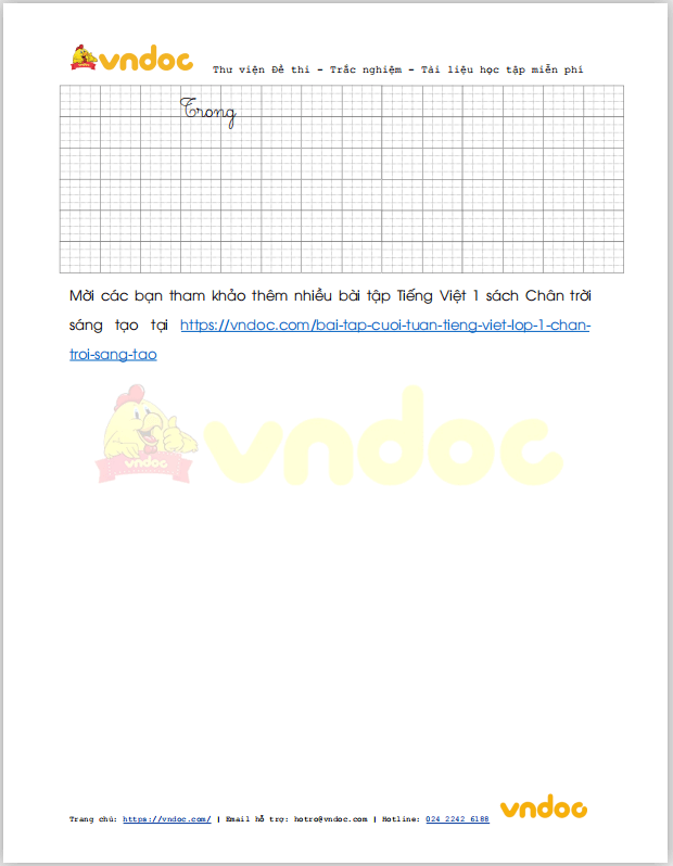 Phiếu bài tập cuối tuần Tiếng Việt lớp 1 Nâng cao - Tuần 19 - Số 1