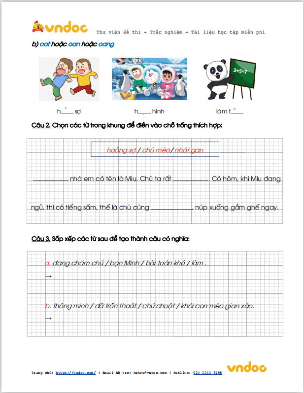 Phiếu bài tập cuối tuần Tiếng Việt lớp 1 Nâng cao - Tuần 19 - Số 2