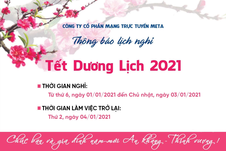 Mẫu thông báo nghỉ Tết