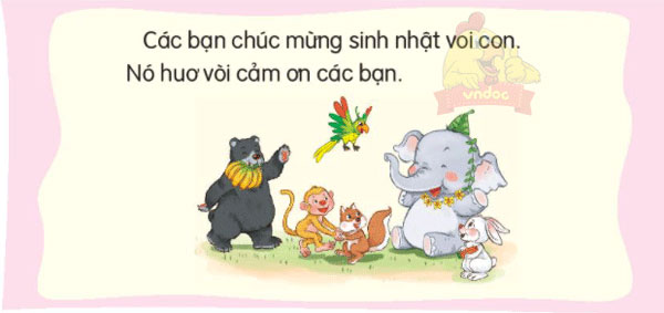 Bài 5: Sinh nhật của voi con